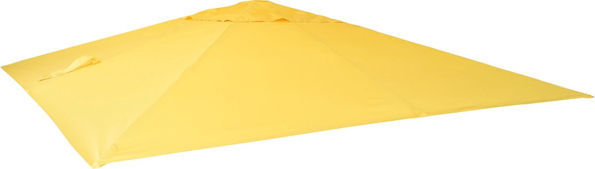 Vervangingshoes voor zweefparasol MCW-A96, parasolhoes, 3,5x3,5m (⌀4,95m) polyester 4kg ~ geel (4057651373454)