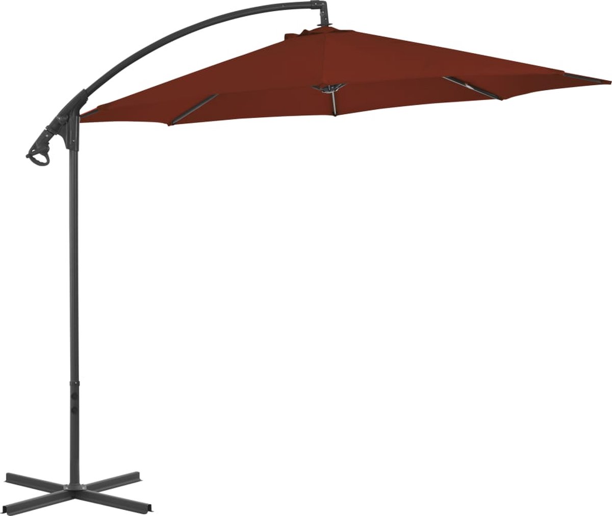 Zweefparasol 300 cm - Terracottakleurig Zweefparasol - Parasol - Terra Cotta - Tuinzitmeubilair - Zonwering - Outdoor Decor - Zomerseizoen (8119980577647)