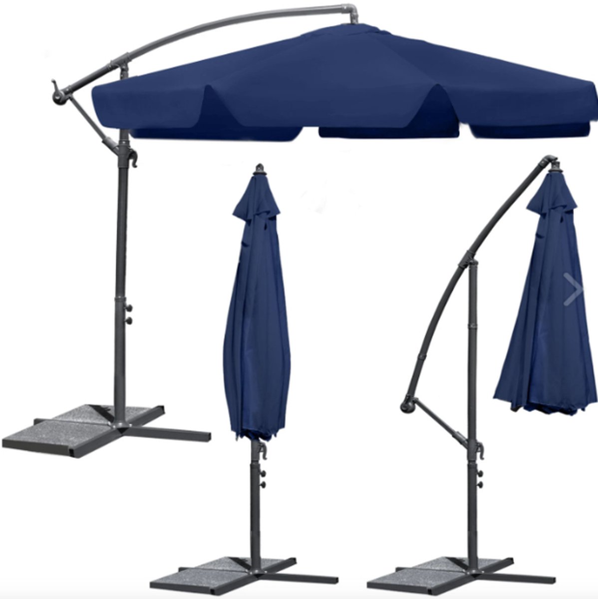 Zweefparasol 300 cm blauw (5908220479024)