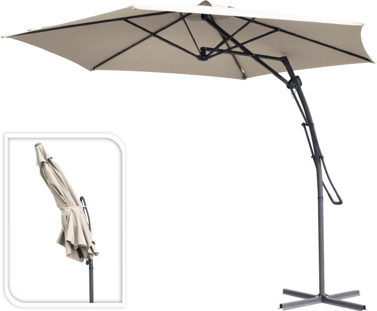 Zweefparasol 300cm taupe (8718158353436)