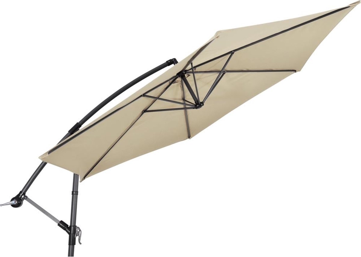 Zweefparasol Gemini ecru 3 meter (6097615713795)