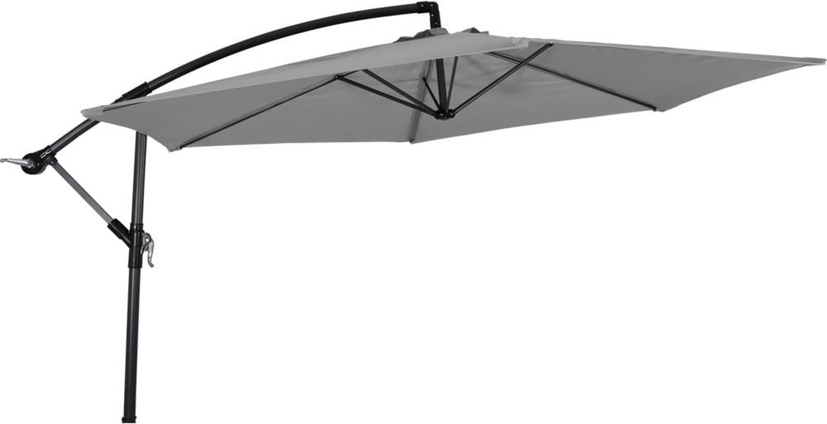 Zweefparasol Gemini grijs 3 meter (6097617440491)