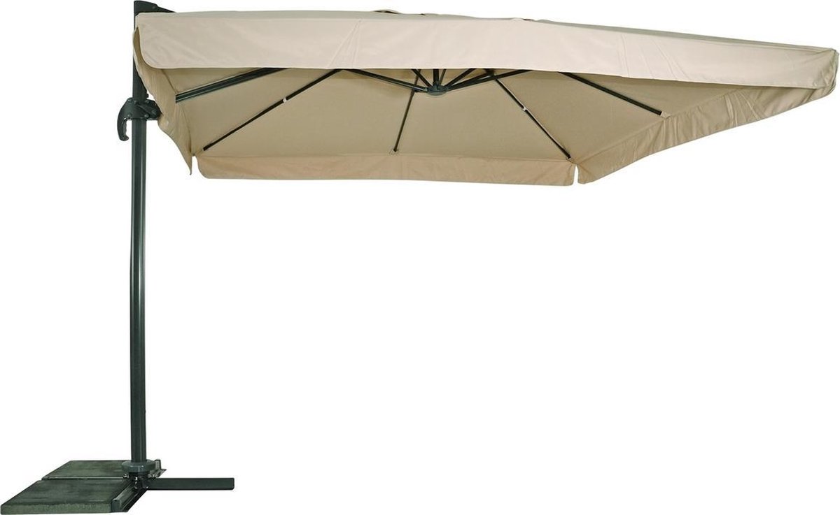 Zweefparasol Virgo Ecru 300 x 300 cm - inclusief kruisvoet (8714365532312)