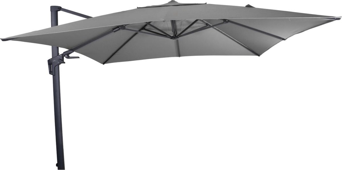 Zweefparasol VirgoFlex Grijs 3x3m 360° draaibaar (8714365532732)