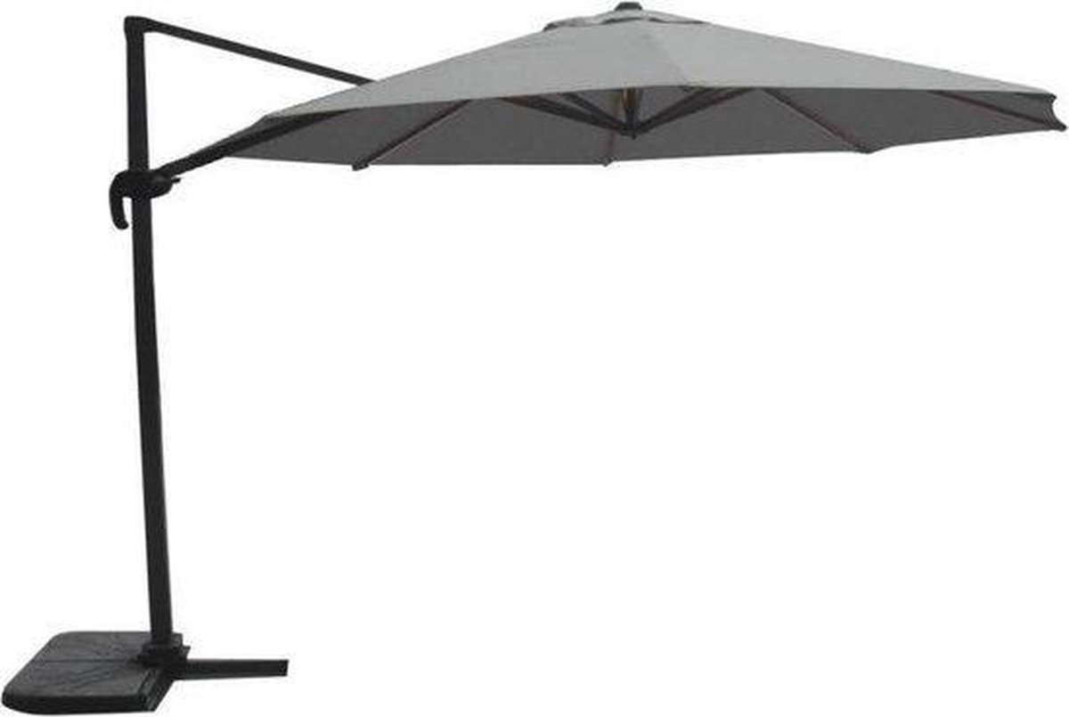 Zweefparasol VirgoFlex Grijs ⌀350 cm - incl. Kruisvoet (9001456231254)