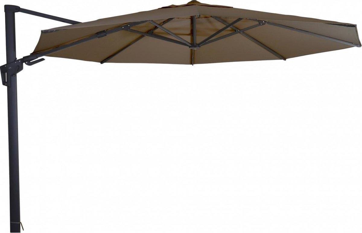 Zweefparasol VirgoFlex Taupe ⌀350 cm - incl. Kruisvoet (9001456231261)