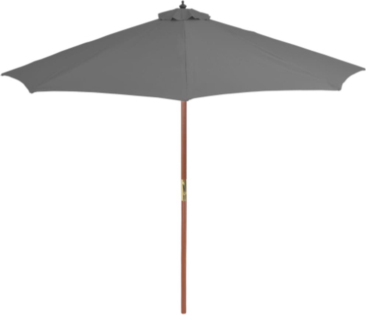 Zweefparasol met houten paal 400x300 cm bordeauxrood (6152301833833)