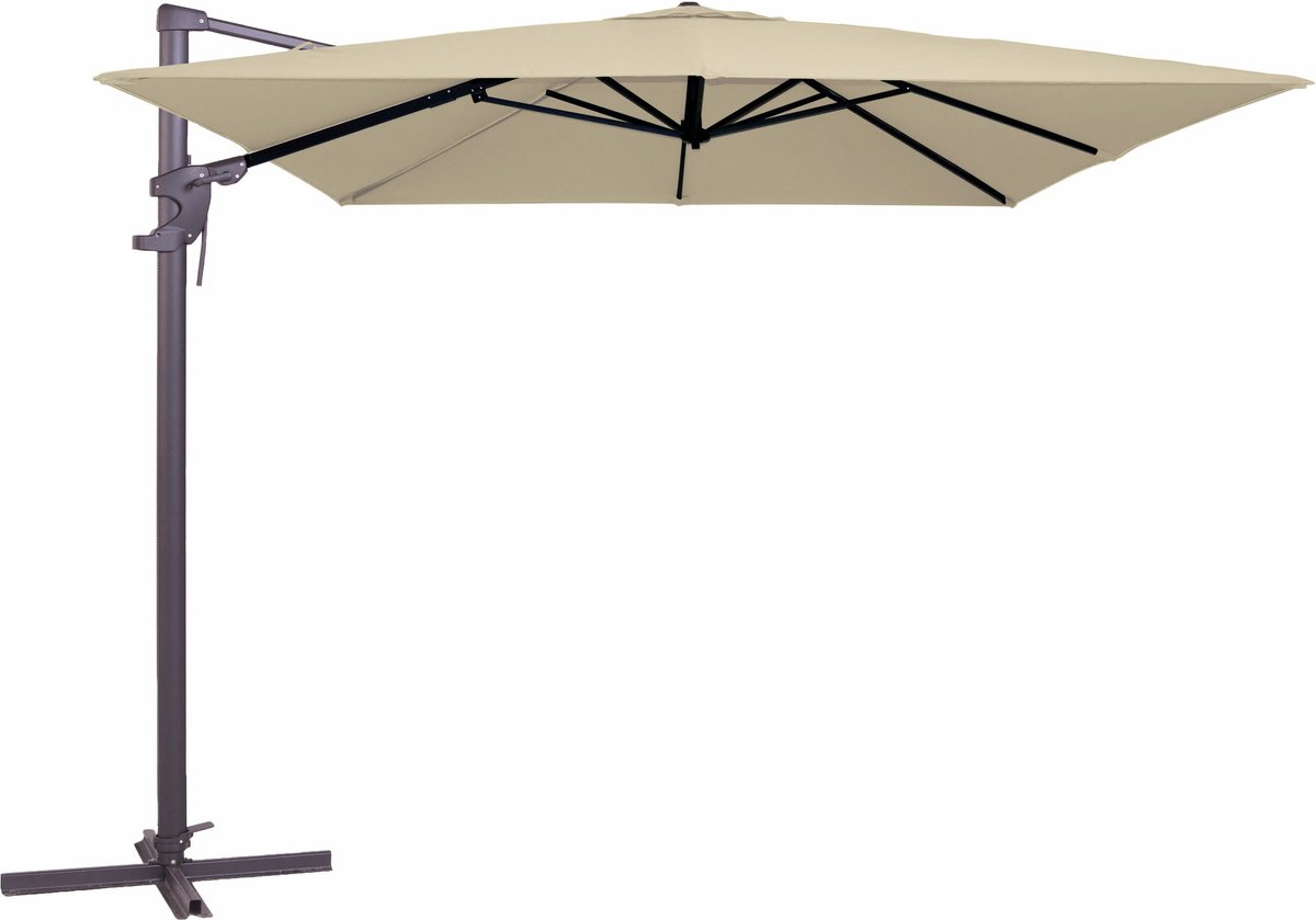 Zweefparasol monaco flex iii 300x300 cm polyester ecru grade 6 zonw... (8713229766054)