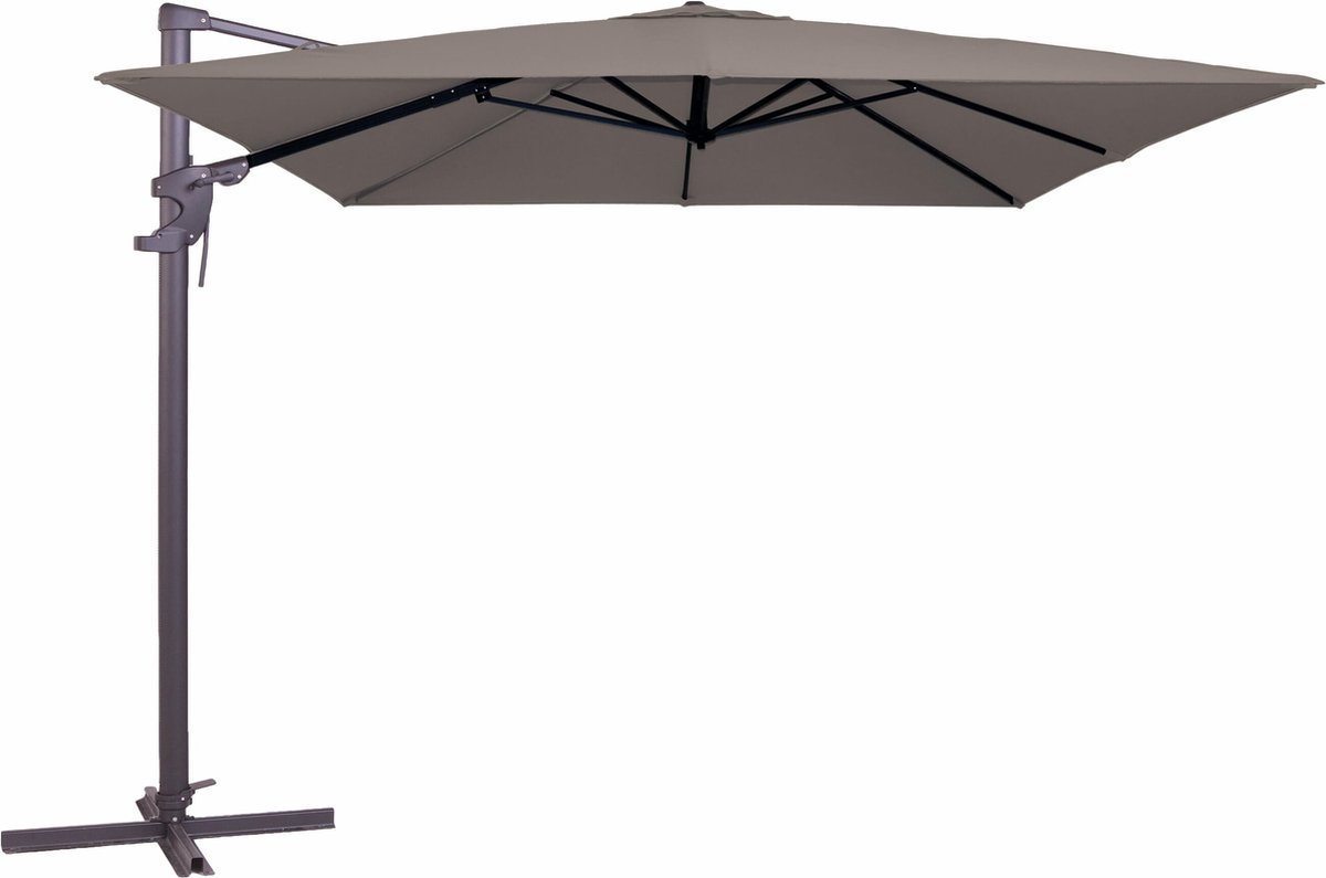 Zweefparasol monaco flex iii 300x300 cm polyester taupe grade 6 zon... (8713229766061)