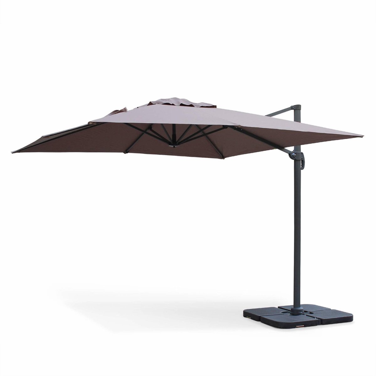 sweeek - Zweefparasol, falgos, 3x3m (3760216530629)