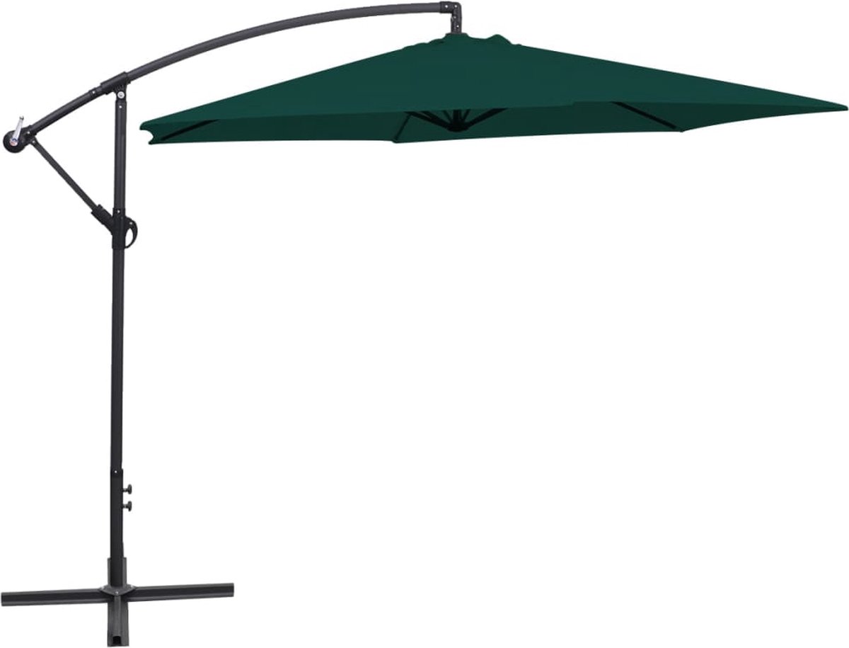 vidaXL - Zweefparasol - 3 - m - groen (8718475971108)