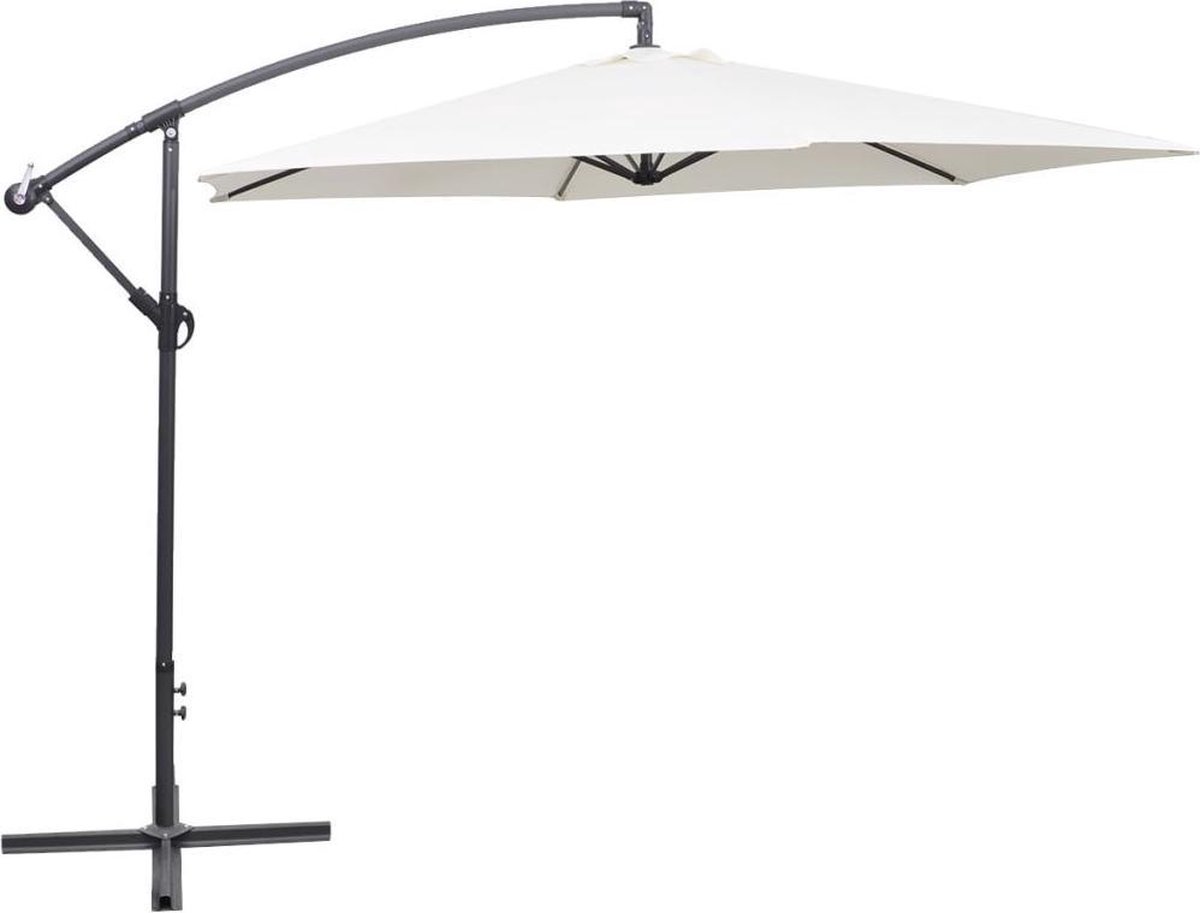 vidaXL - Zweefparasol - 3 - m - zandwit (8718475971122)