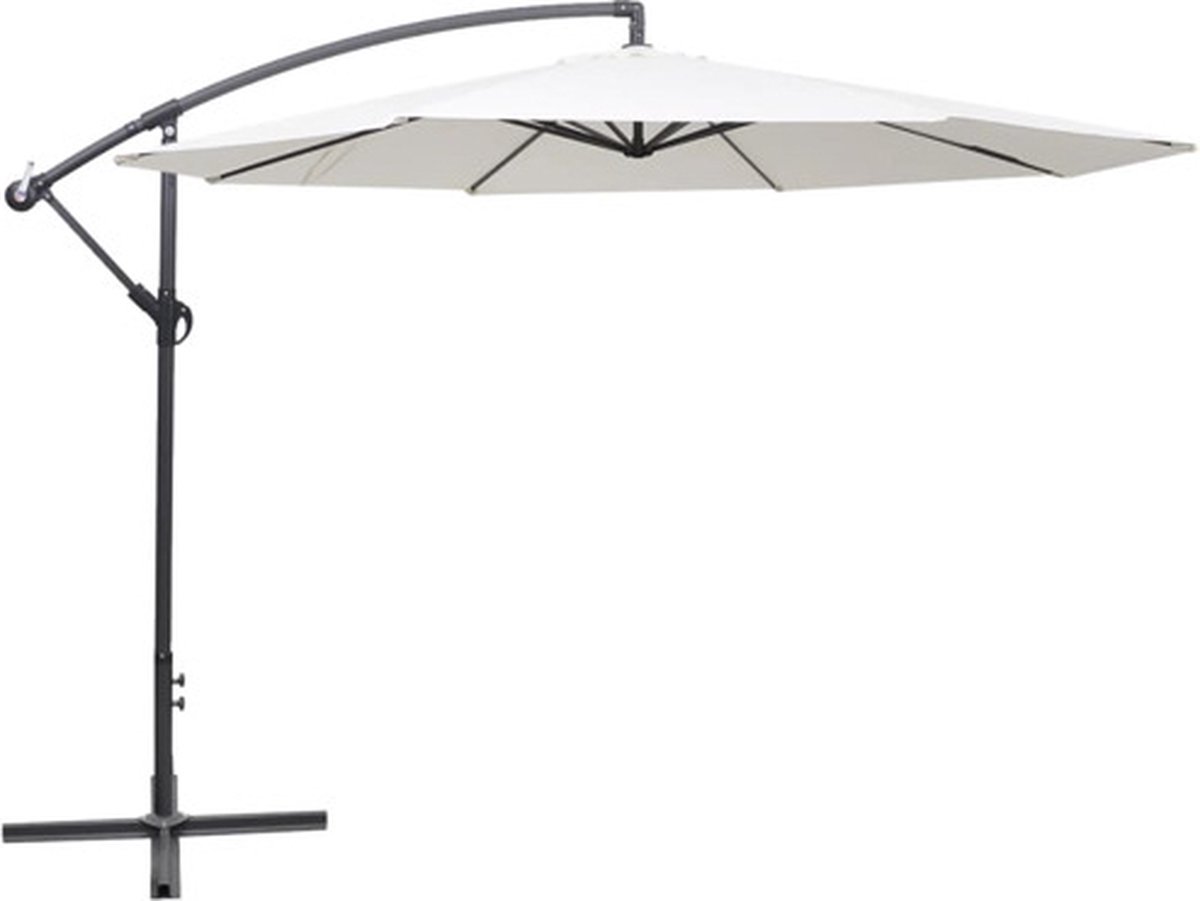 vidaXL - Zweefparasol - 3,5 - m - zandwit (8718475971092)