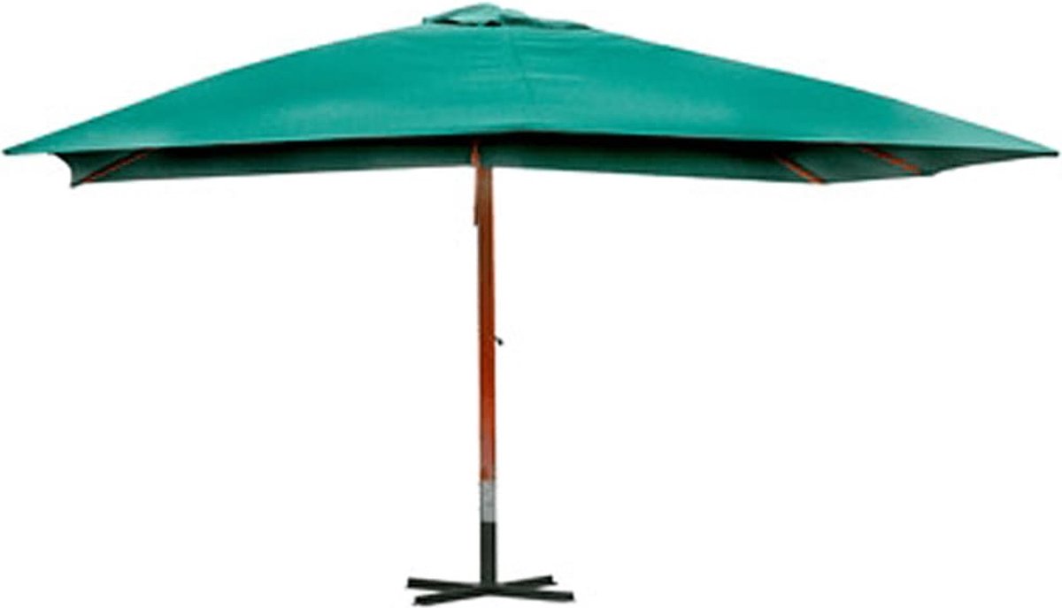 vidaXL Zweefparasol Melia 300x400 cm groen Zweefparasol - Parasol - Tuinset - Buitendecoratie - Zomerzon - Windvanger - Patioset - Gardenfurniture (8301359177170)