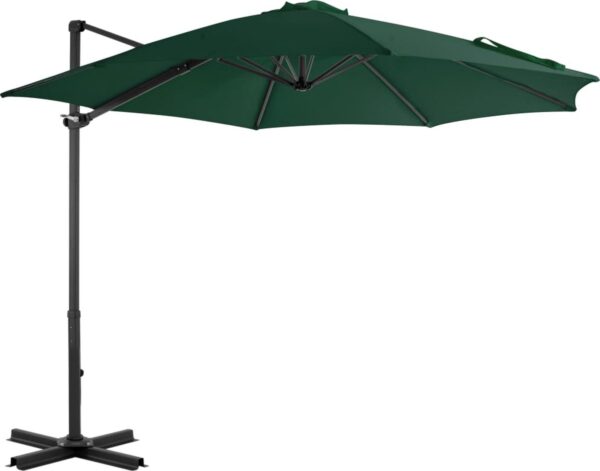 vidaXL - Zweefparasol - met - aluminium - paal - 250x250 - cm - taupe (8718475701002)