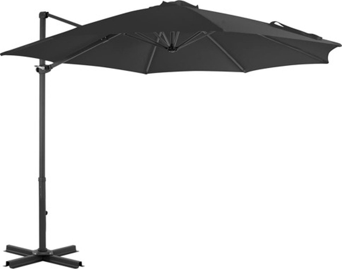 vidaXL - Zweefparasol - met - aluminium - paal - 300 - cm - antraciet (8718475701033)