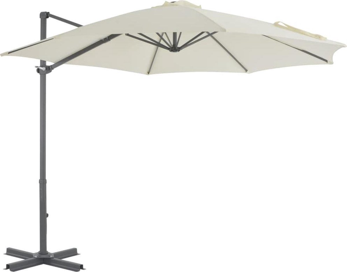 vidaXL - Zweefparasol - met - aluminium - paal - 300 - cm - zandkleurig (8718475701019)