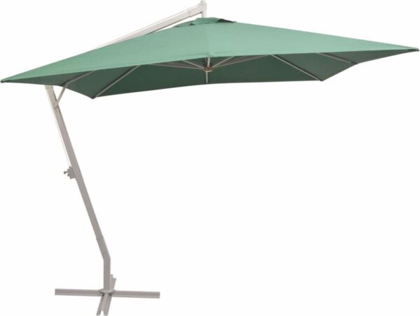 vidaXL - Zweefparasol - met - aluminium - paal - 300x300 - cm - groen (8718475505617)