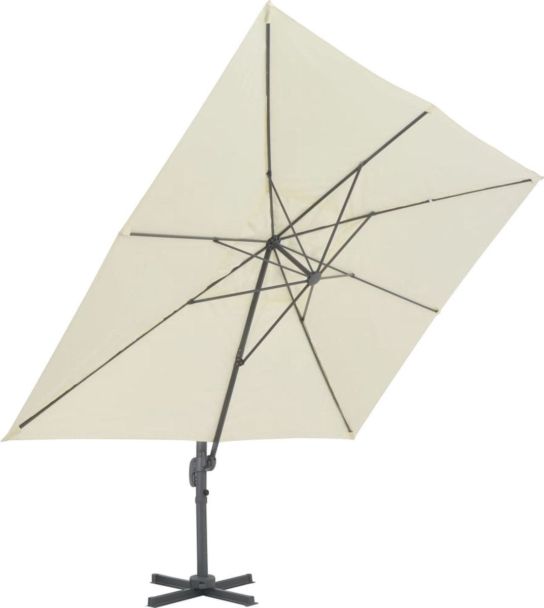 vidaXL-Zweefparasol-met-aluminium-paal-400x300-cm-zandkleurig (8718475701149)