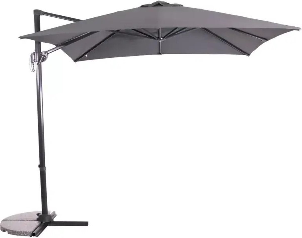 Grote Zweefparasol Libra Grijs 2,5x2,5m Compleet (7863388686852)