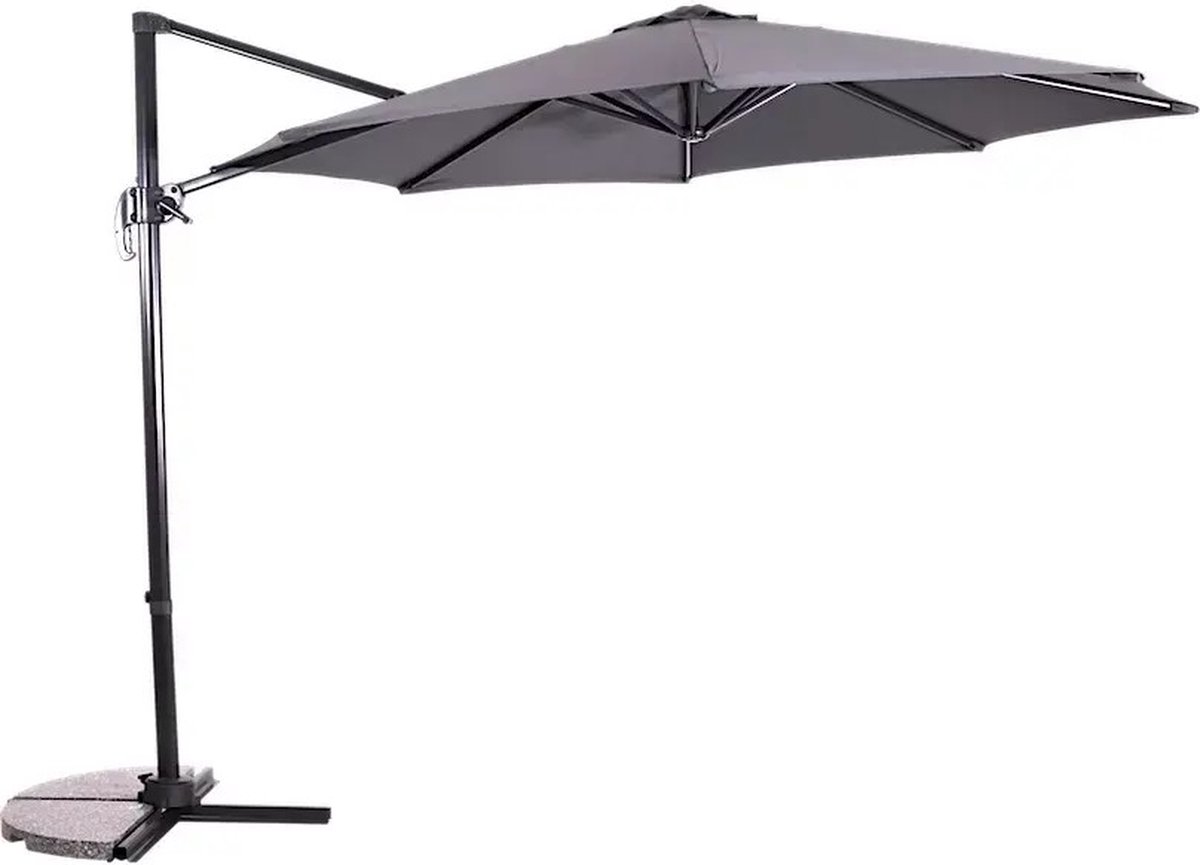 Grote Zweefparasol Libra Grijs 3m Compleet (7863388687989)