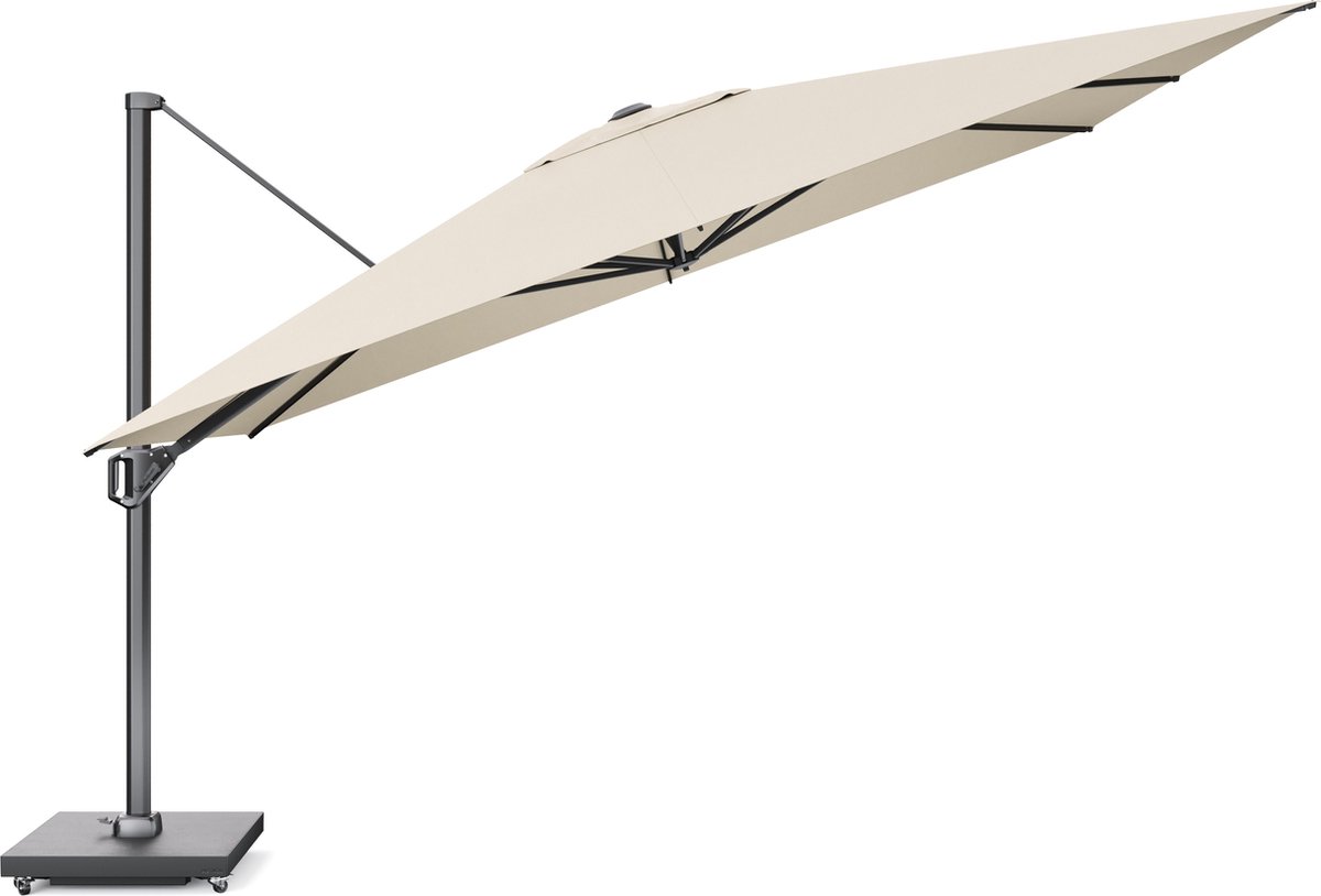 Platinum Sun & Shade - Zweefparasol - Challenger T1 Premium - 400x300 cm - Champagne - Kantelbaar - 360° Draaibaar - 98% UV protectie (8720039168411)