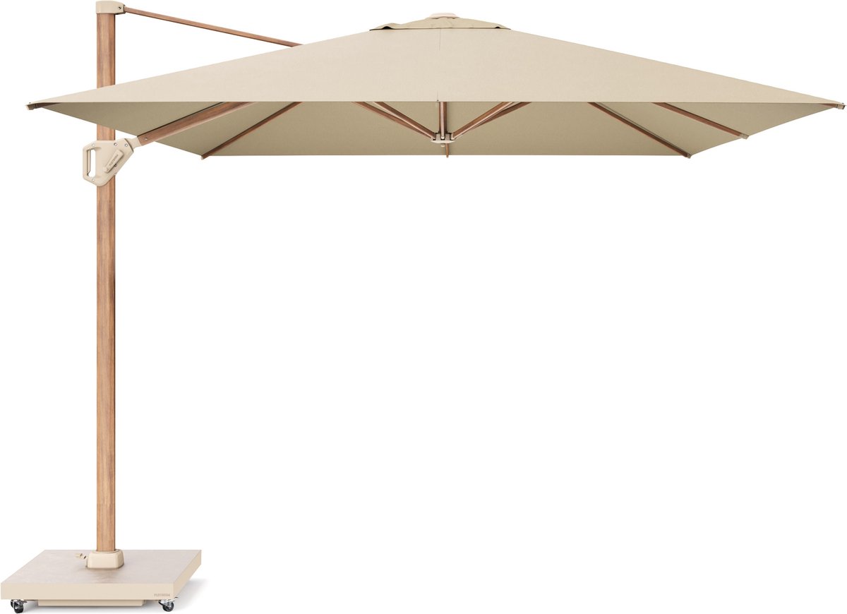 Platinum Sun & Shade - Zweefparasol - Challenger T1 Premium - 400x300cm - Champagne - Kantelbaar - 360° Draaibaar - 98% UV protectie (8721077130460)