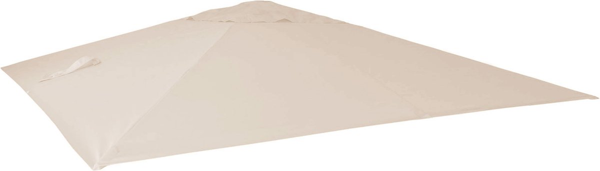 Vervangende hoes voor zweefparasol MCW-A96, parasolhoes, 3,5x3,5m (⌀4,95m) polyester 4kg ~ crème (4057651305264)