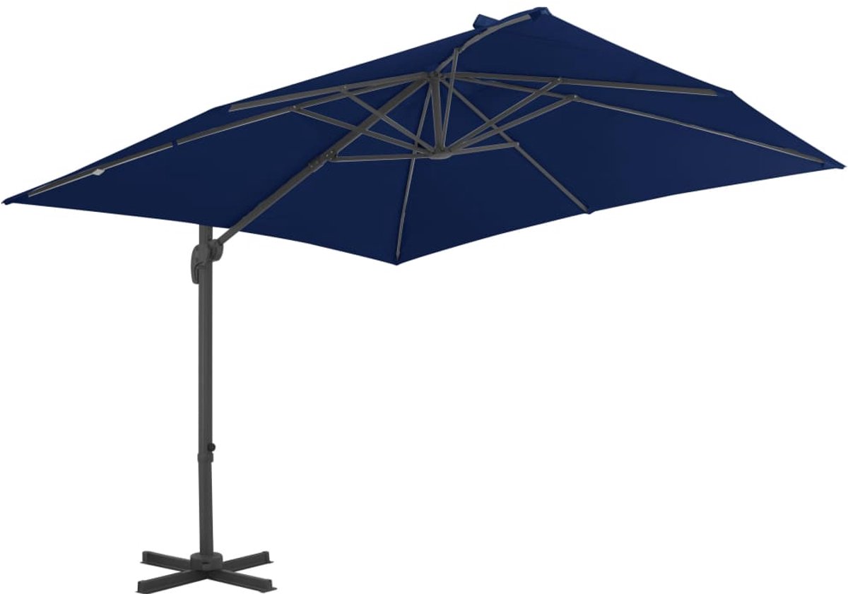 vidaXL Zweefparasol 3x3 m - Aluminium - Azuurblauw Hangende Parasol - Zonwering - Tuinset - Buitenleven - Blauw Parasol - Patio Parasol - Balkon Parasol (8019477826053)