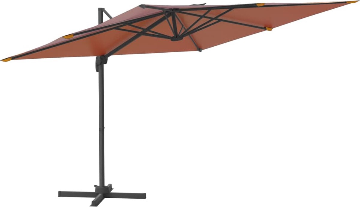 vidaXL Zweefparasol 400x300 cm - Terracotta (8301359058639)