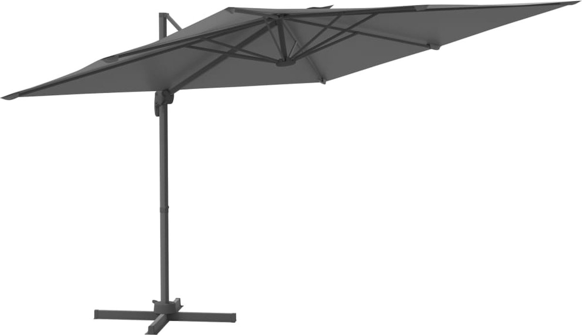 vidaXL Zweefparasol Antraciet 300x300 cm Aluminium Zonwering - Parasols - Tuinzomer - Tuinaccessoires - Outdoor Living - Patio Set - Veranda - Terrassenset (8114157318320)