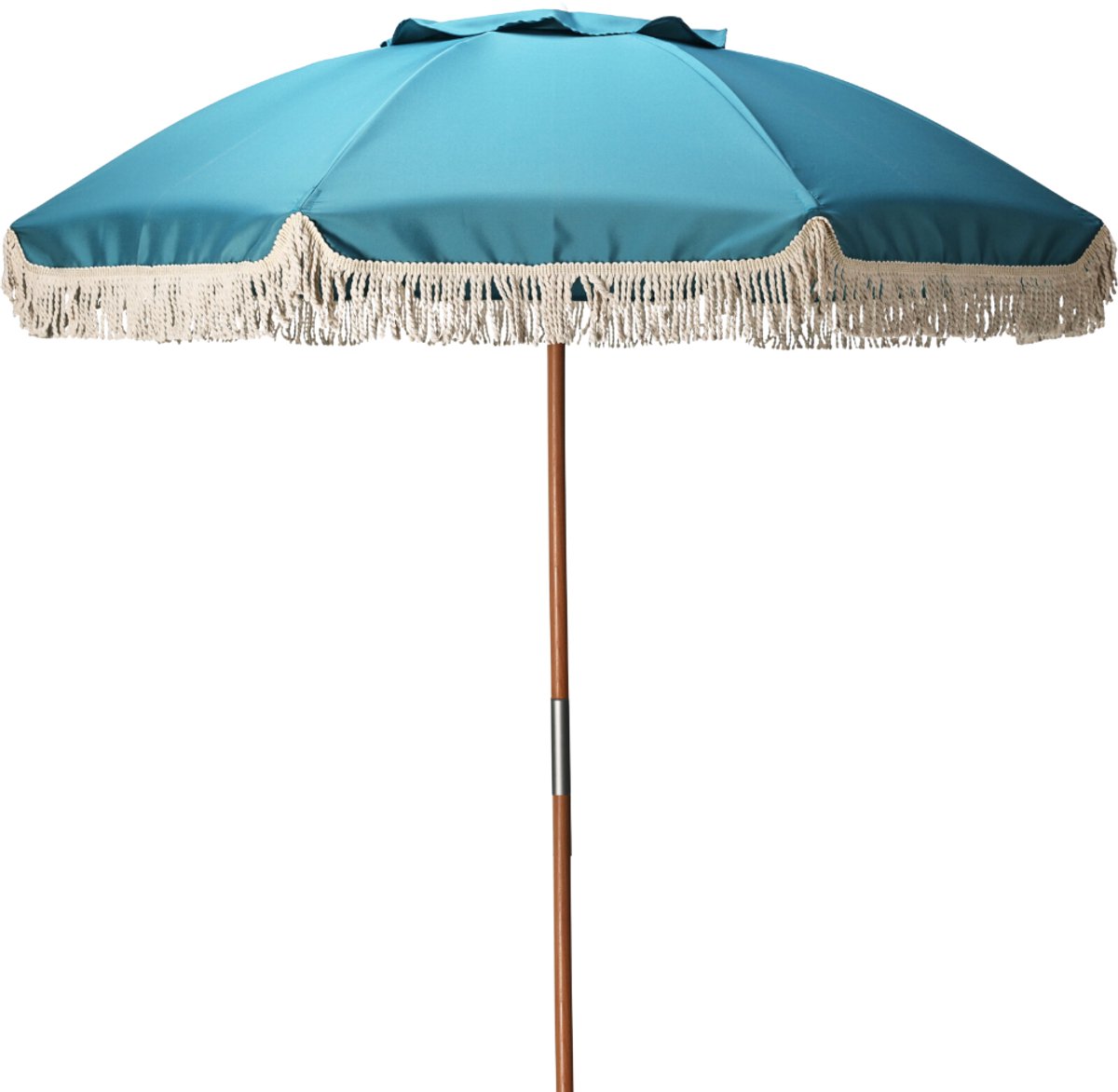 HIXA Parasol - Houten paal - Stokparasol - Strand - Tuin Accessoires - 180CM - Blauw (8721264841551)