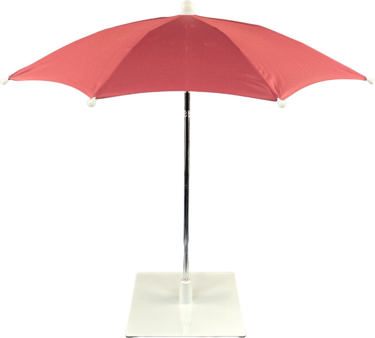 Tafelparasol Bordeaux van WDMT - ø 60 x 56 cm - mini parasol balkon - strandparasol - parasol met voet - zweefparasol - parasols - schaduwdoek - verzwaarde parasolvoet - Bordeaux (8720587200342)