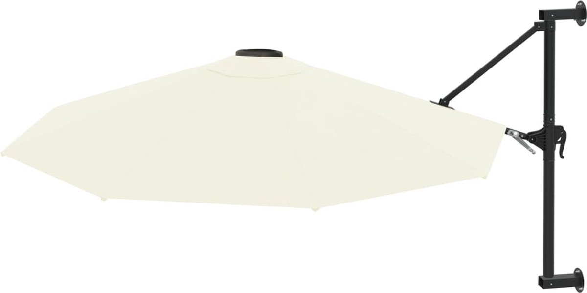 vidaXL Wandparasol 300 cm zandkleurig Muurparasol - Parasol - Zonnescherm - Schaduwdoek - Tuindecoratie (8287568921608)