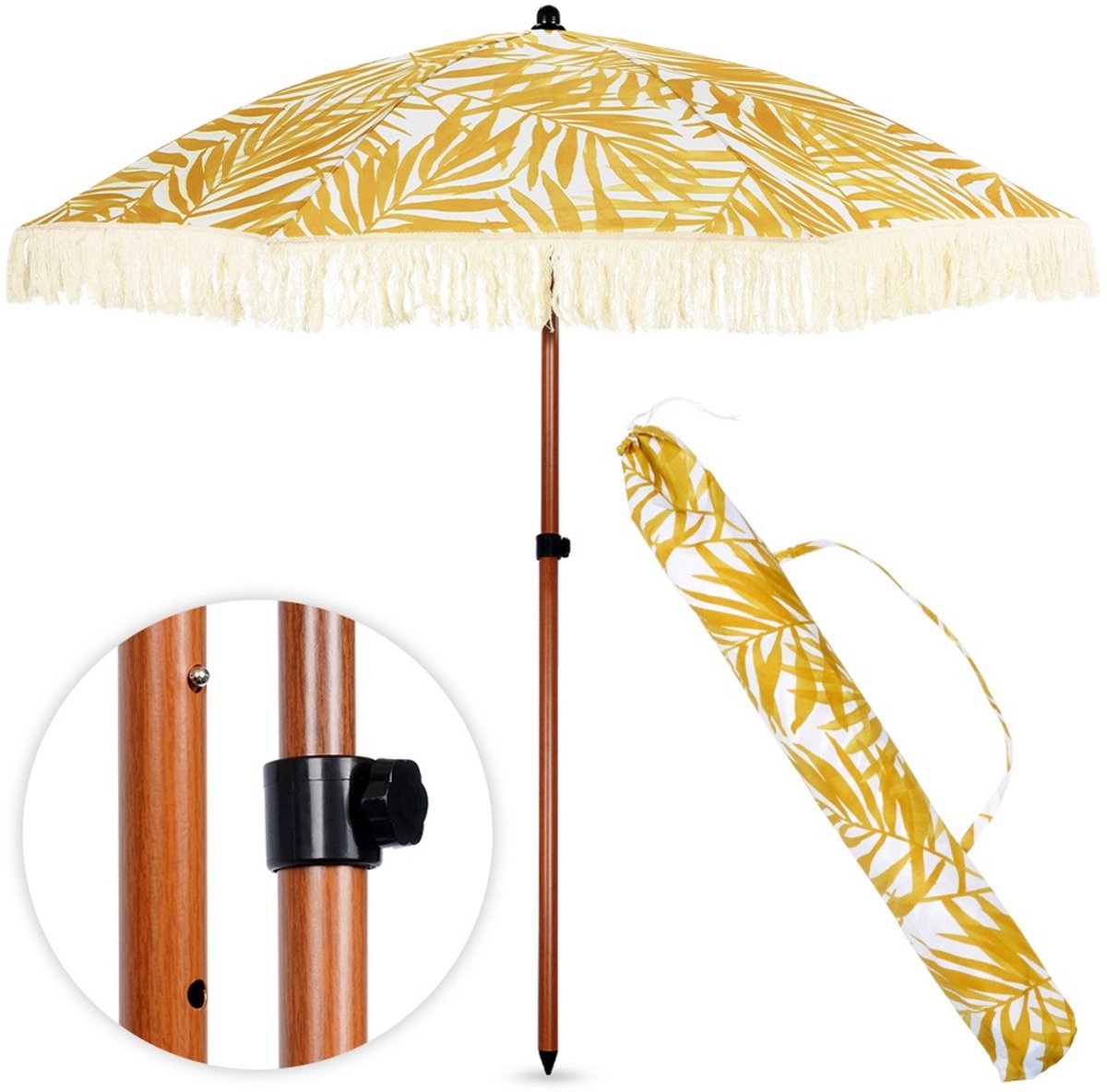 Tuin Strandparasol 157 cm - Tuinparasol - Strand Parasol - Buiten - Stokparasol (5904316497927)