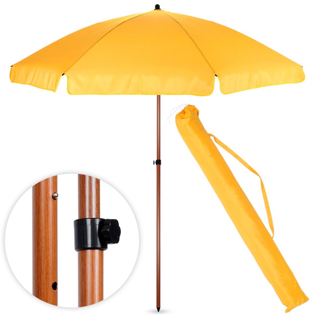 Tuin Strandparasol 200 cm - Tuinparasol - Strand Parasol - Buiten - Stokparasol (5904316497934)