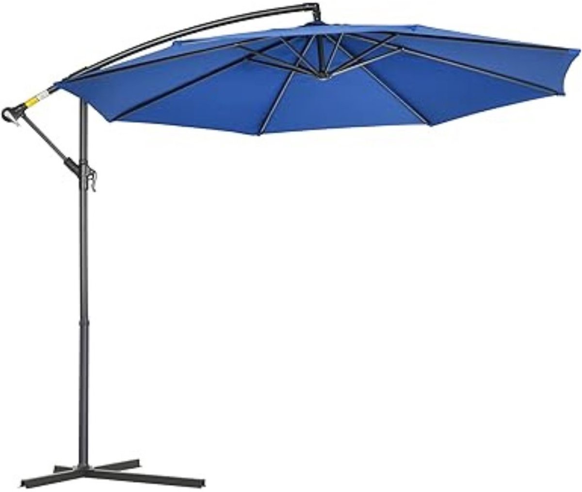 GTB® Zweefparasol met Voet - Zweefparasol - Met Voet - Blauw - 297cm x 297cm x 250cm (6152721879800)