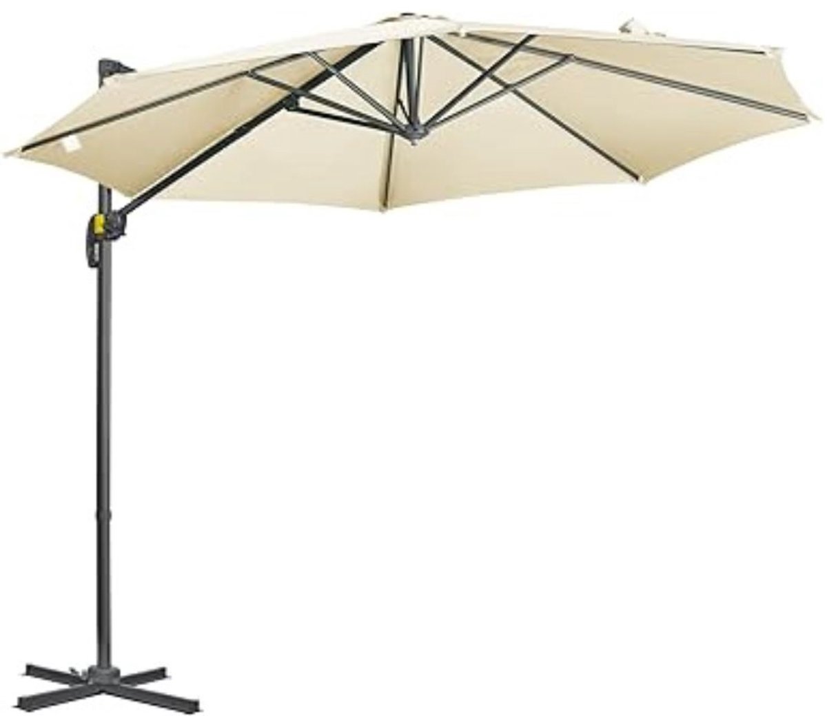 GTB® Zweefparasol met Voet - Zweefparasol - Met Voet - Crème - 294cm x 294cm x 248cm (6152721886846)
