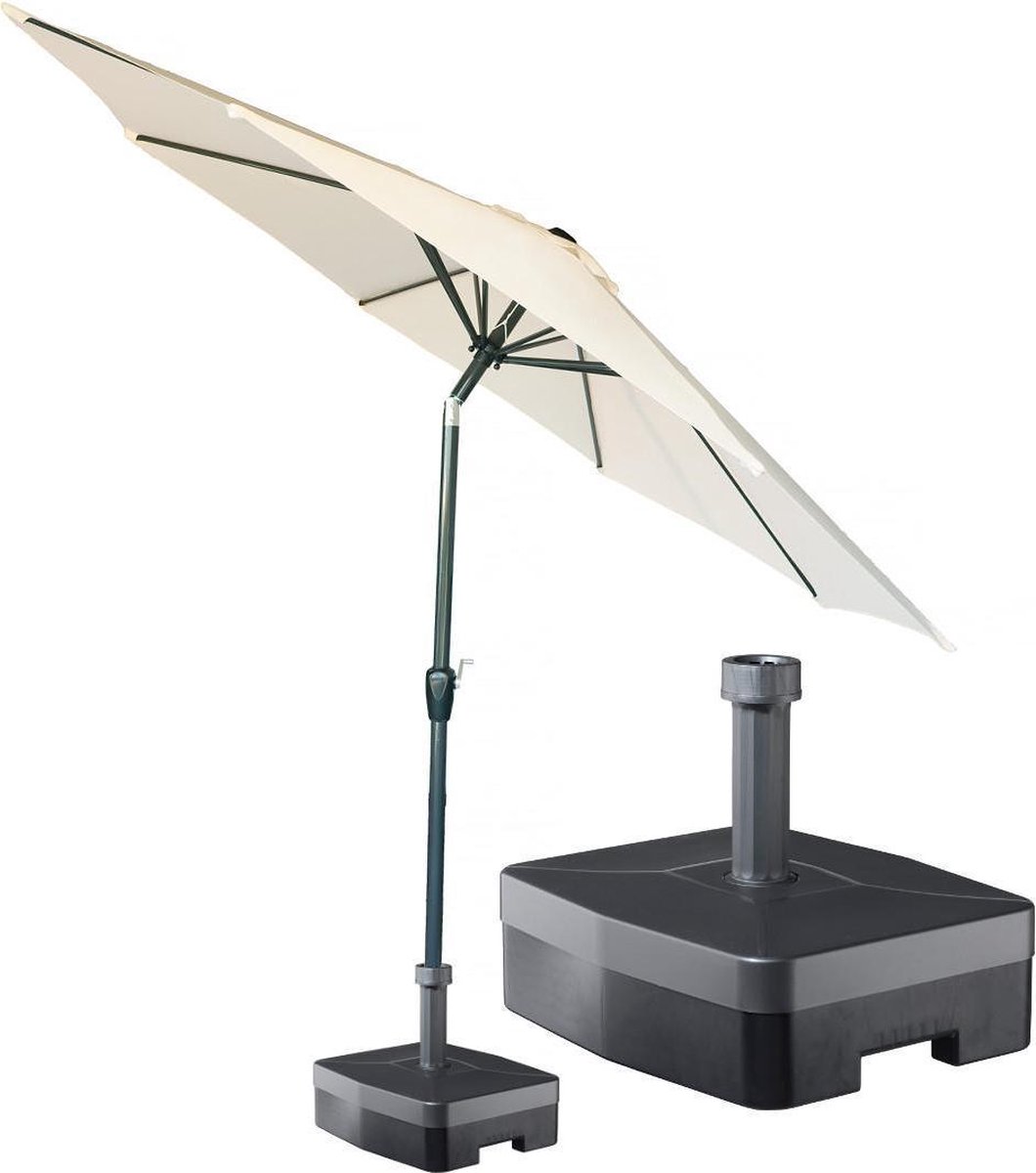 Kopu® ronde stokparasol 300 cm Calma met voet - Naturel (8718692028258)