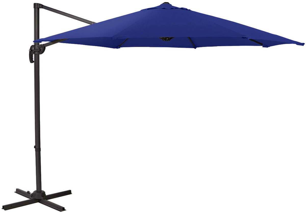 SVITA Zweefparasol 3m - parasol aluminium draaibare parasol tuinterras blauw (4250815305463)