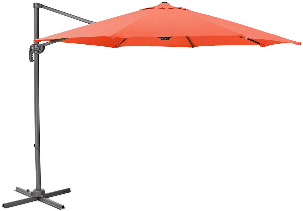 SVITA Zweefparasol 3m - parasol aluminium draaibare parasol tuinterras oranje (4250815305449)