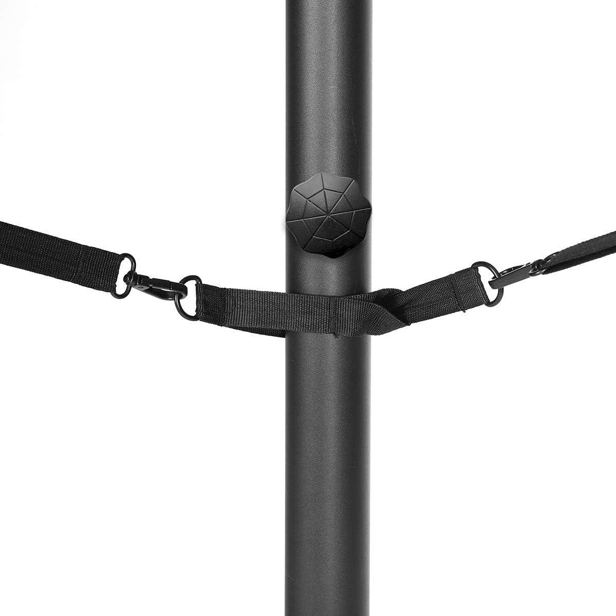 Windscherm voor zweefparasol dubbele parasol marktparasol winddicht zwart S (6154124840845)