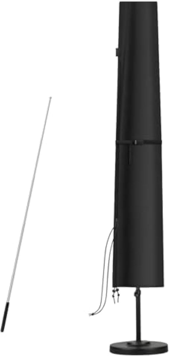 Selbro®, Beschermhoes voor parasol met stang, zweefparasol, hoes, waterdichte parasolhoes, afdekhoes voor parasol, Ø 300 cm, tuinparasol, zweefparasol, wasmolen, beschermhoes, 180 x 30/40 cm (8721263289354)