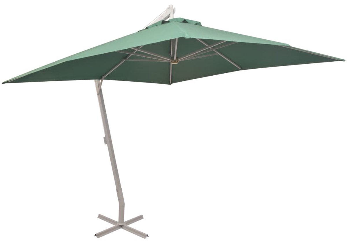 vidaXL Zweefparasol met aluminium paal 300x300 cm groen - Hangparasol - Hangparasols - Parasol - Parasols (8222034698103)