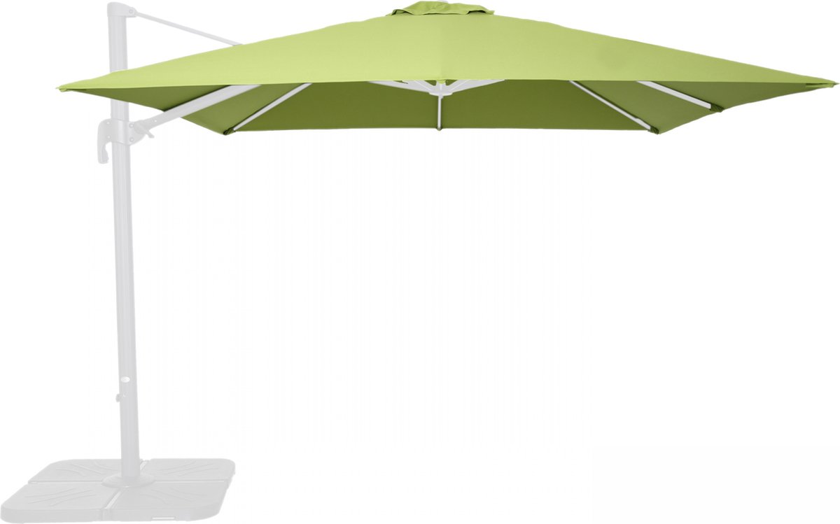 Oviala - Schaduwdoek voor een 3x3m zweefparasol in het groen - Malaga (3663095036223)