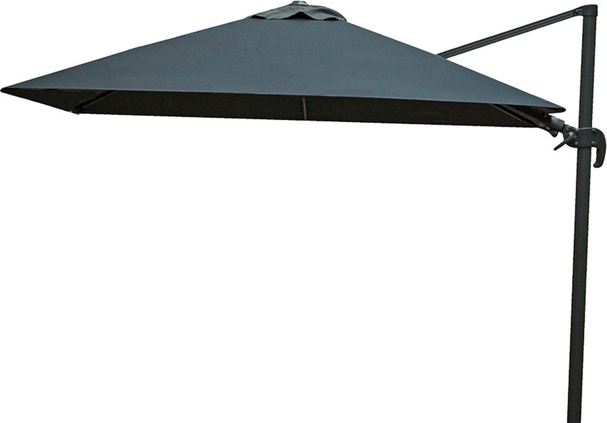 Zweefparasol 300 x 300 cm Shadow LED - Antraciet/Faded Black - Fonteyn Collectie (8720663820938)