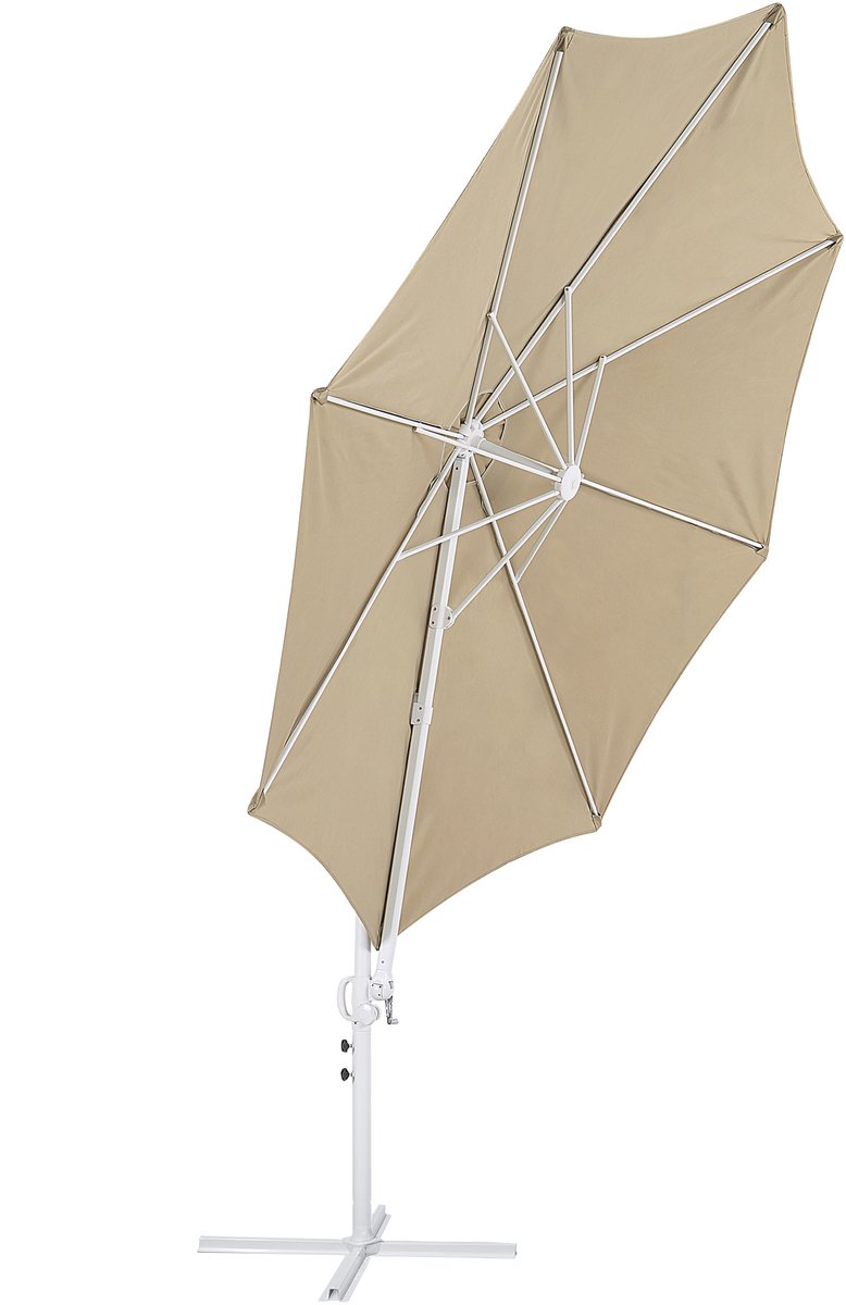 BELIANI SAVONA II - Zweefparasol - Taupe - Polyester (4251682284370)