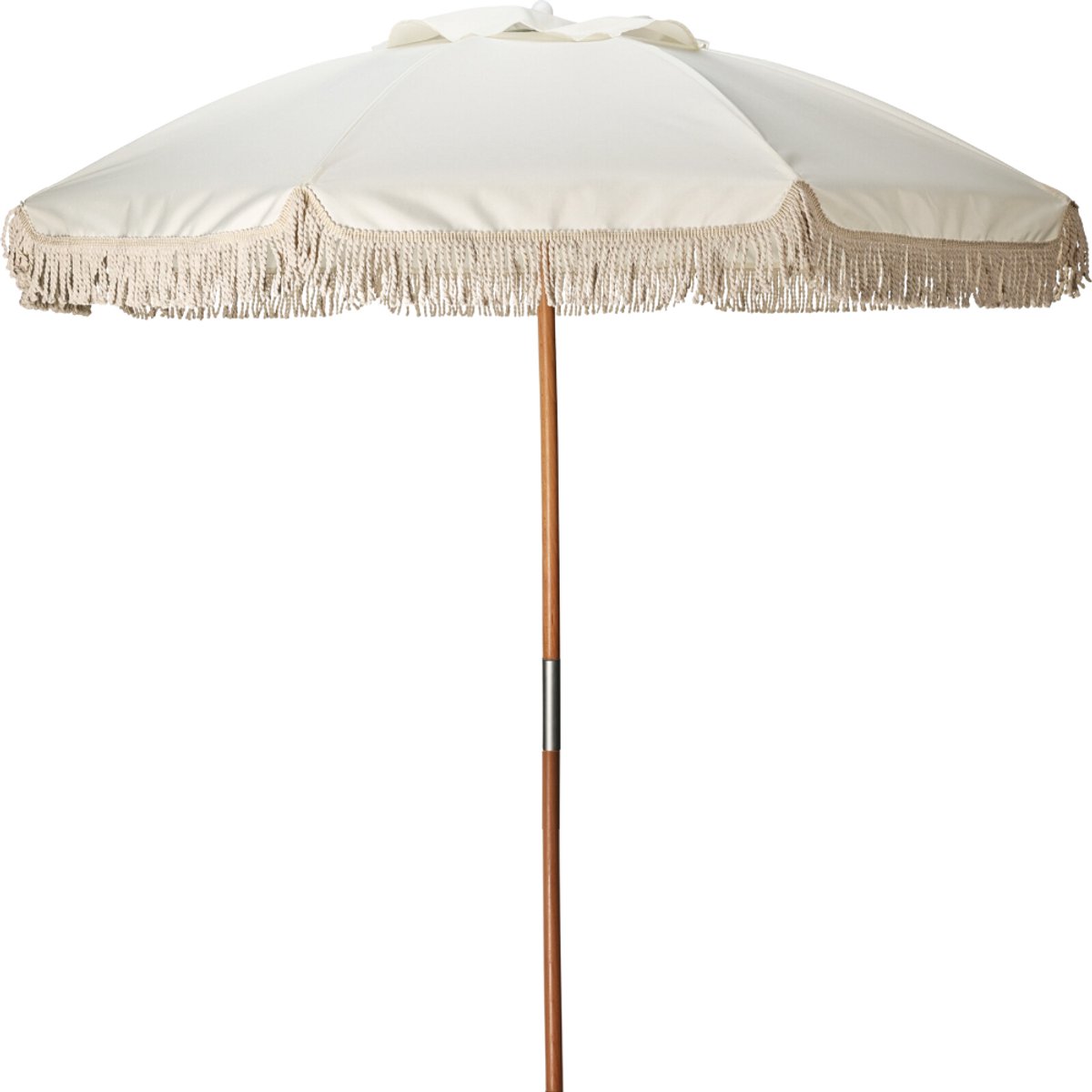 HIXA Parasol - Houten paal - Stokparasol - Strand - Tuin Accessoires - 180CM - Creme - Stokdiameter 3cm - CHARLIE (8721264841612)