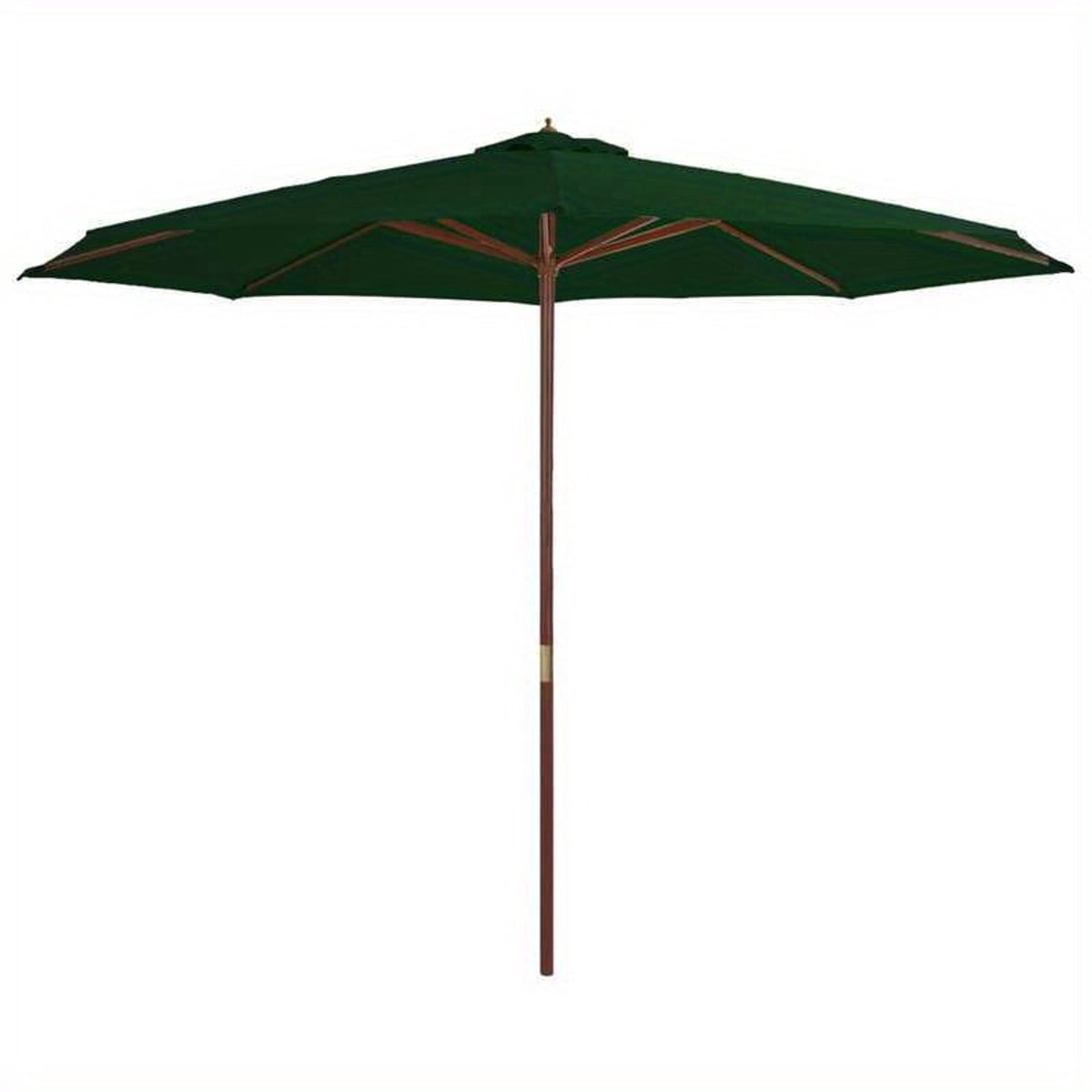 Parasol - Tuinparasol - Balkonparasol - Terrasparasol - Stokparasol - 350x240 cm - 100% Acryl Zonwering - Houten Paal & Stabiel IJzeren Frame - Groen Rechthoekig (8721391290451)