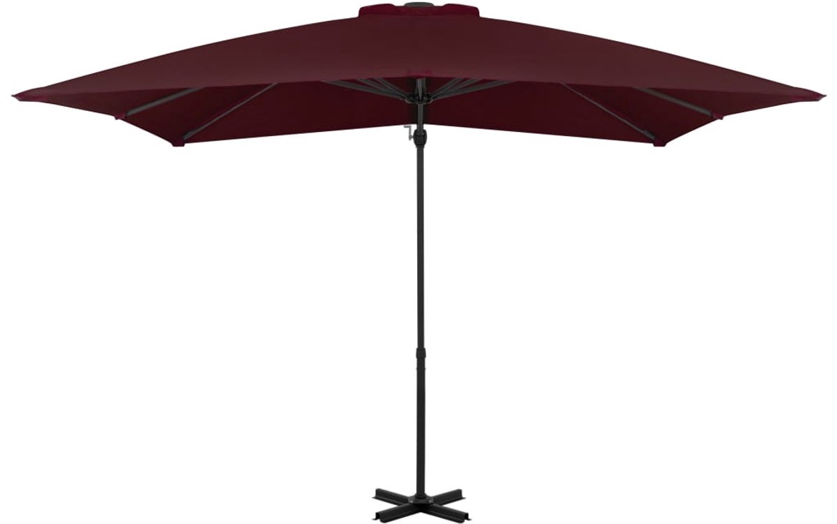 ZweefParasol | Zonnescherm | Tuinparasol met aluminium paal 250x250 cm bordeauxrood (6932537147153)